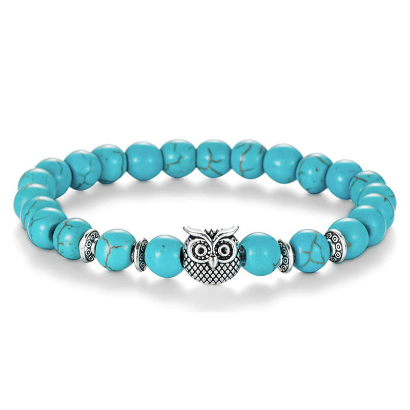 Carved Lion Head Bead Bracelet