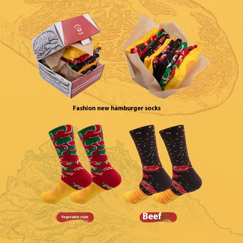Burger Socks Gift Box