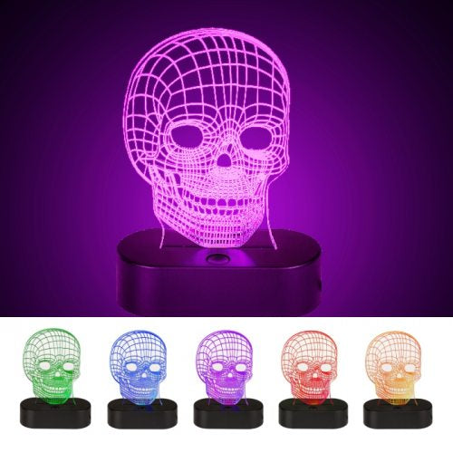 3D Illusion Skull Lamp
