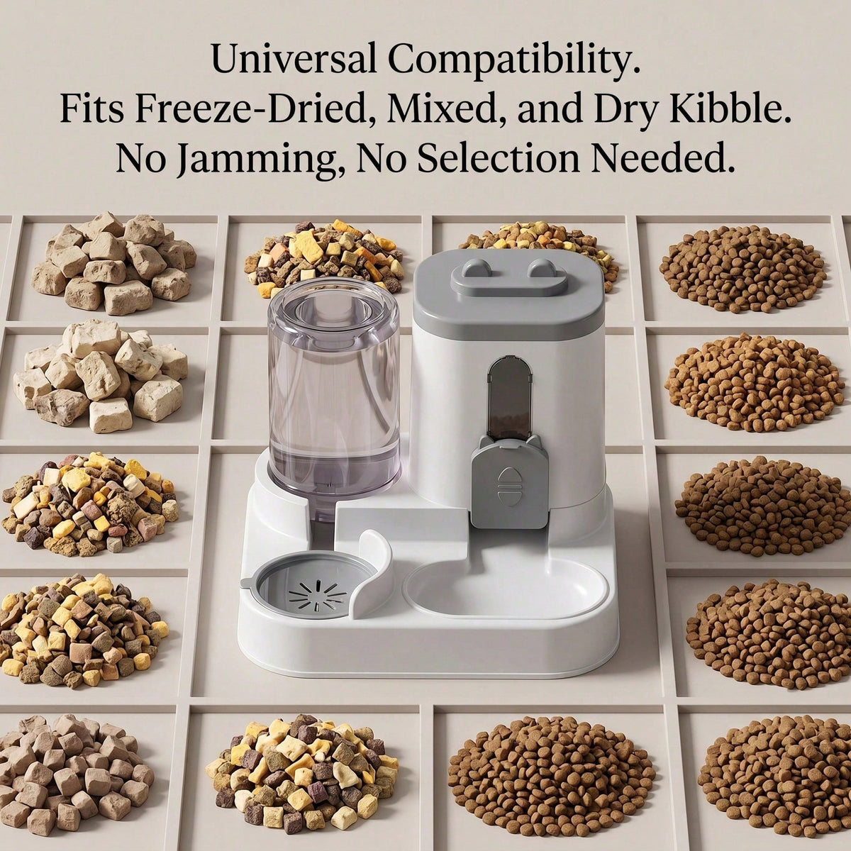 Cat-Shaped Gravity Food & Water Station