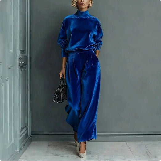 High-Neck Zip Tracksuit Set