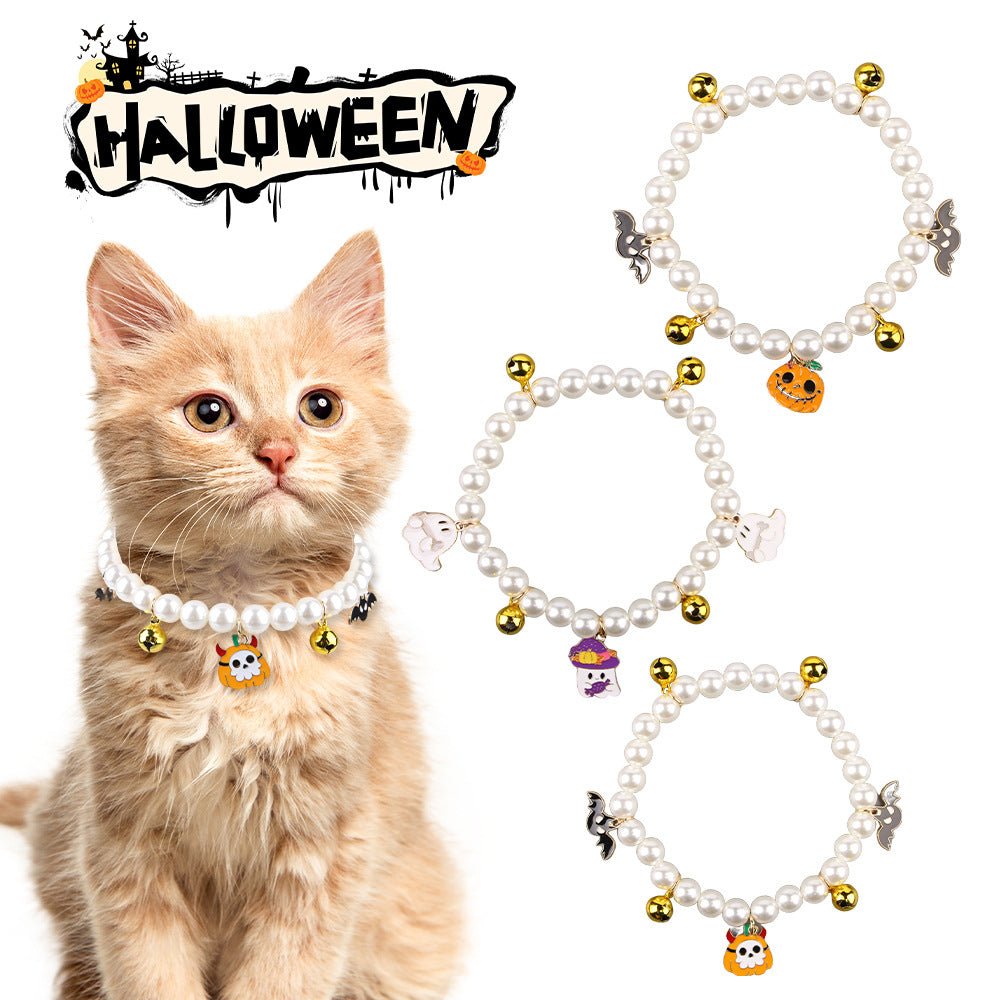 Halloween Pearl Pet Collar