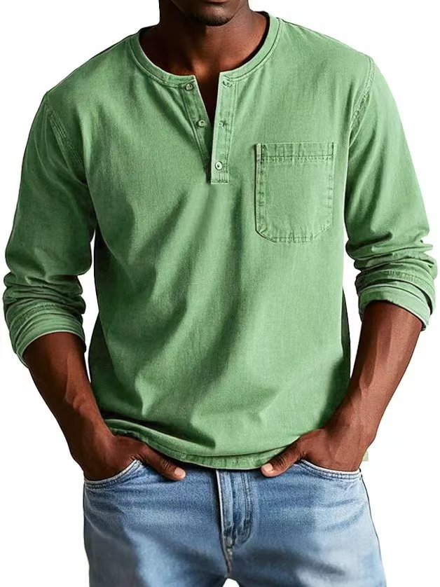 Men's Long-Sleeve Henley Tee