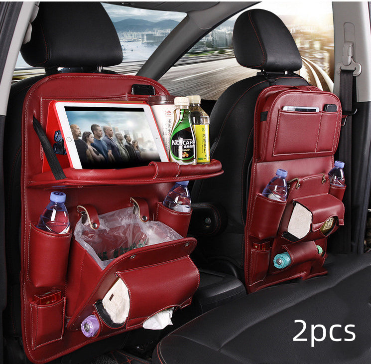 Faux Leather Seat-Back Car Organizer