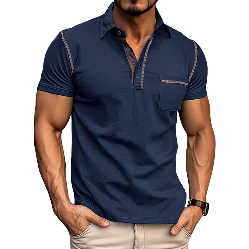 Men's Knit Henley Polo