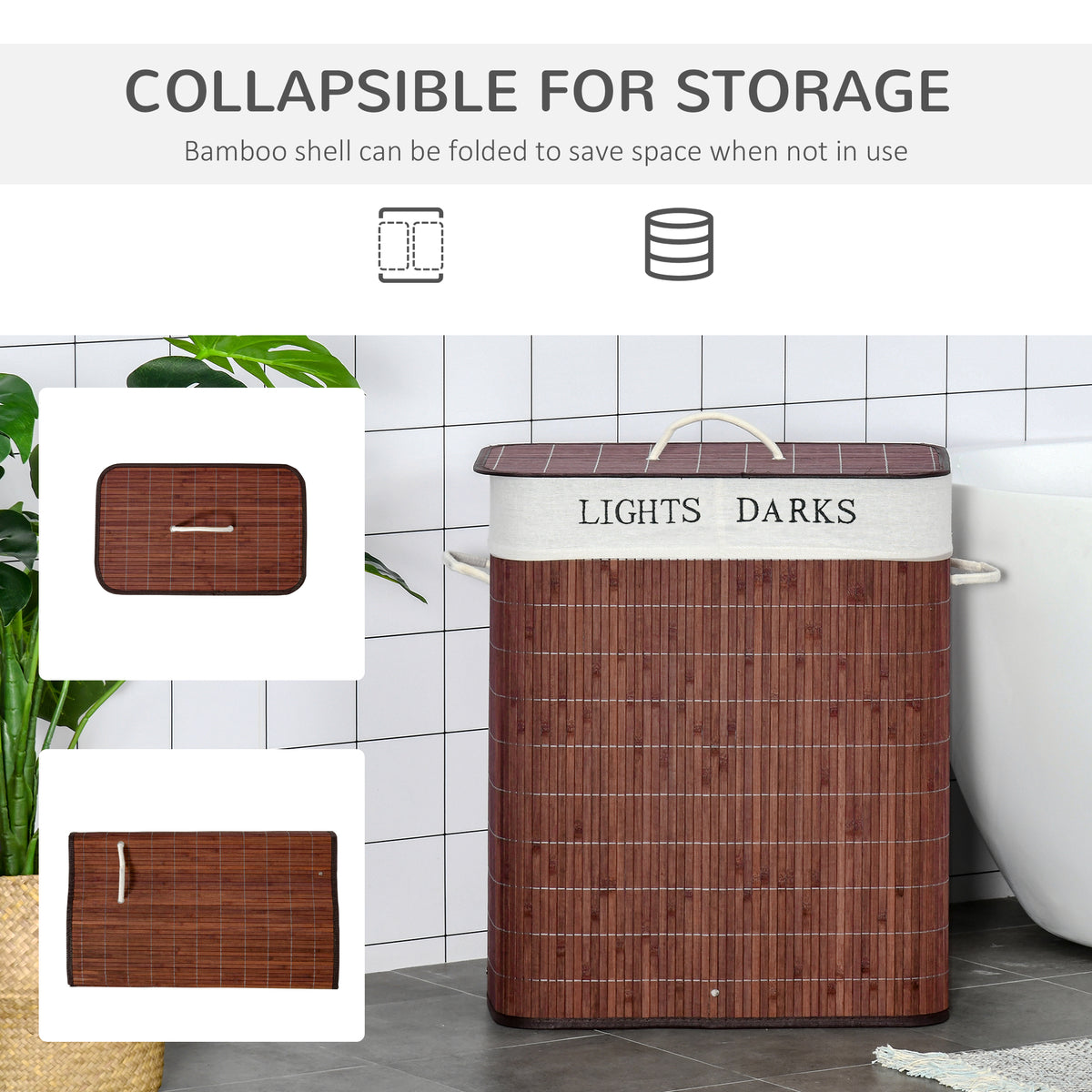 Bamboo Laundry Hamper with Lid
