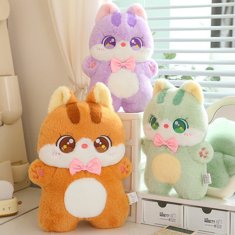 Colorful Cat Plush Pillow
