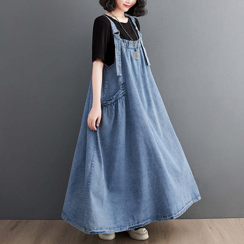 Women's Denim Overall Dress