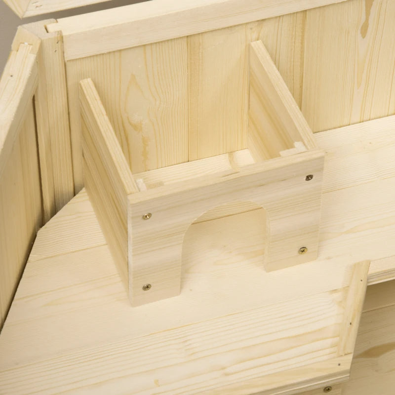 3-Tier Wooden Hamster Habitat