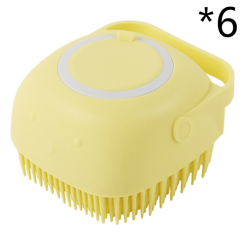 Silicone Pet Bath Brush with Shampoo Dispenser