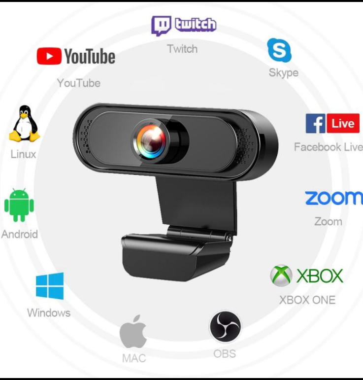 HD USB Webcam with Microphone