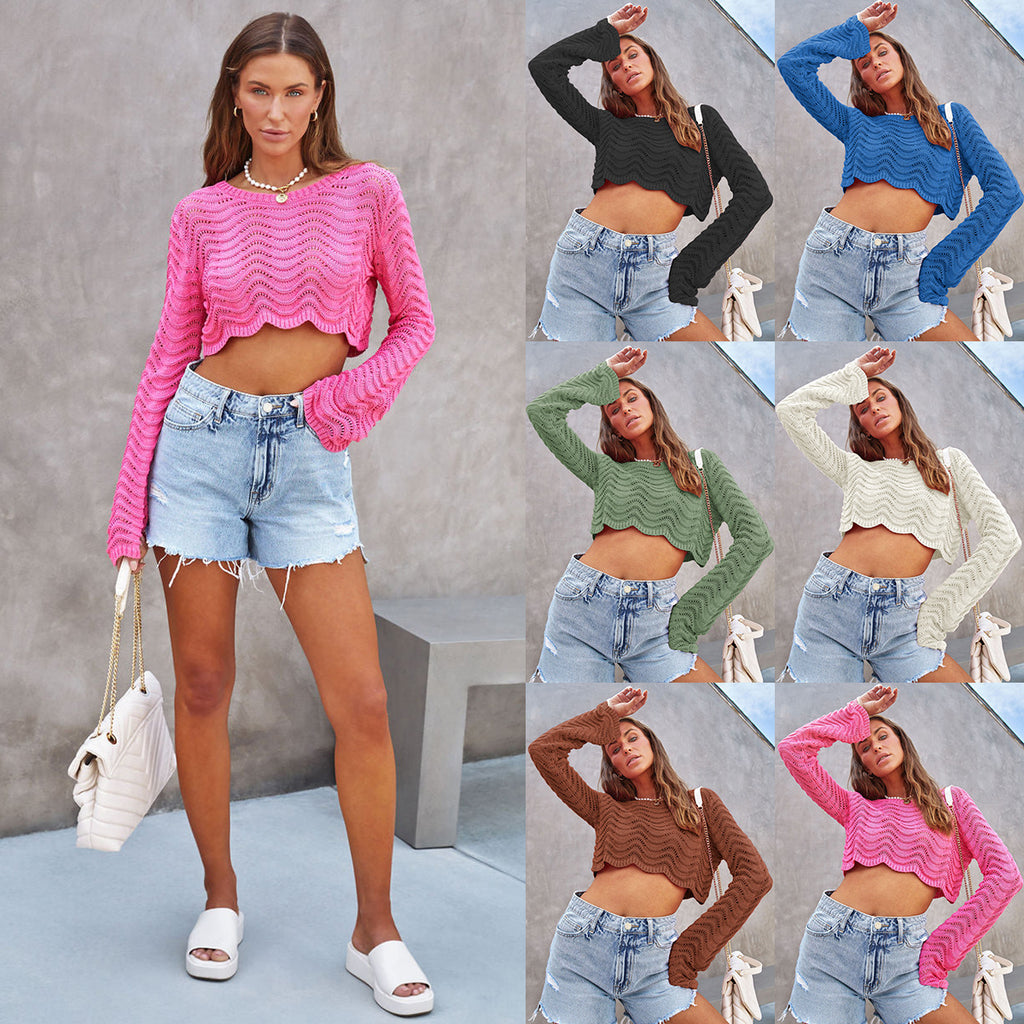 Women's Cropped Pullover Sweater