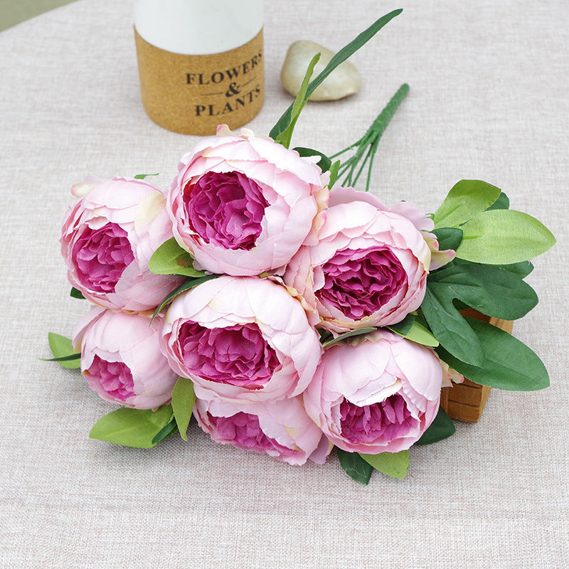 7-Head Silk Peony Stem