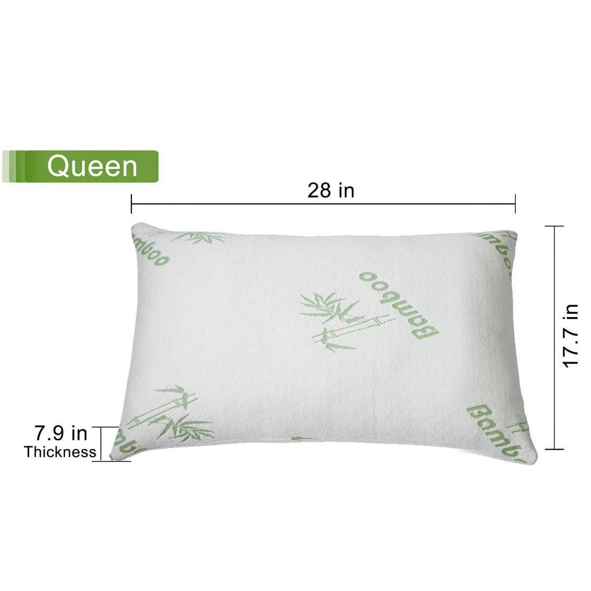 Shredded Memory Foam Pillow with Bamboo Cover