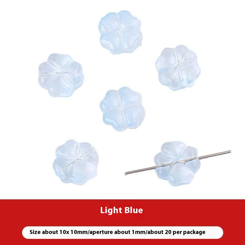 Glass Four-Leaf Clover Beads (20 pcs)