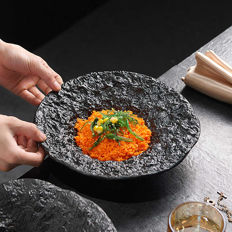 Rock-Glaze Ceramic Soup Plate