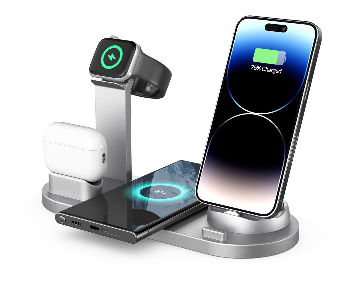 3-in-1 Rotating Wireless Charger Stand