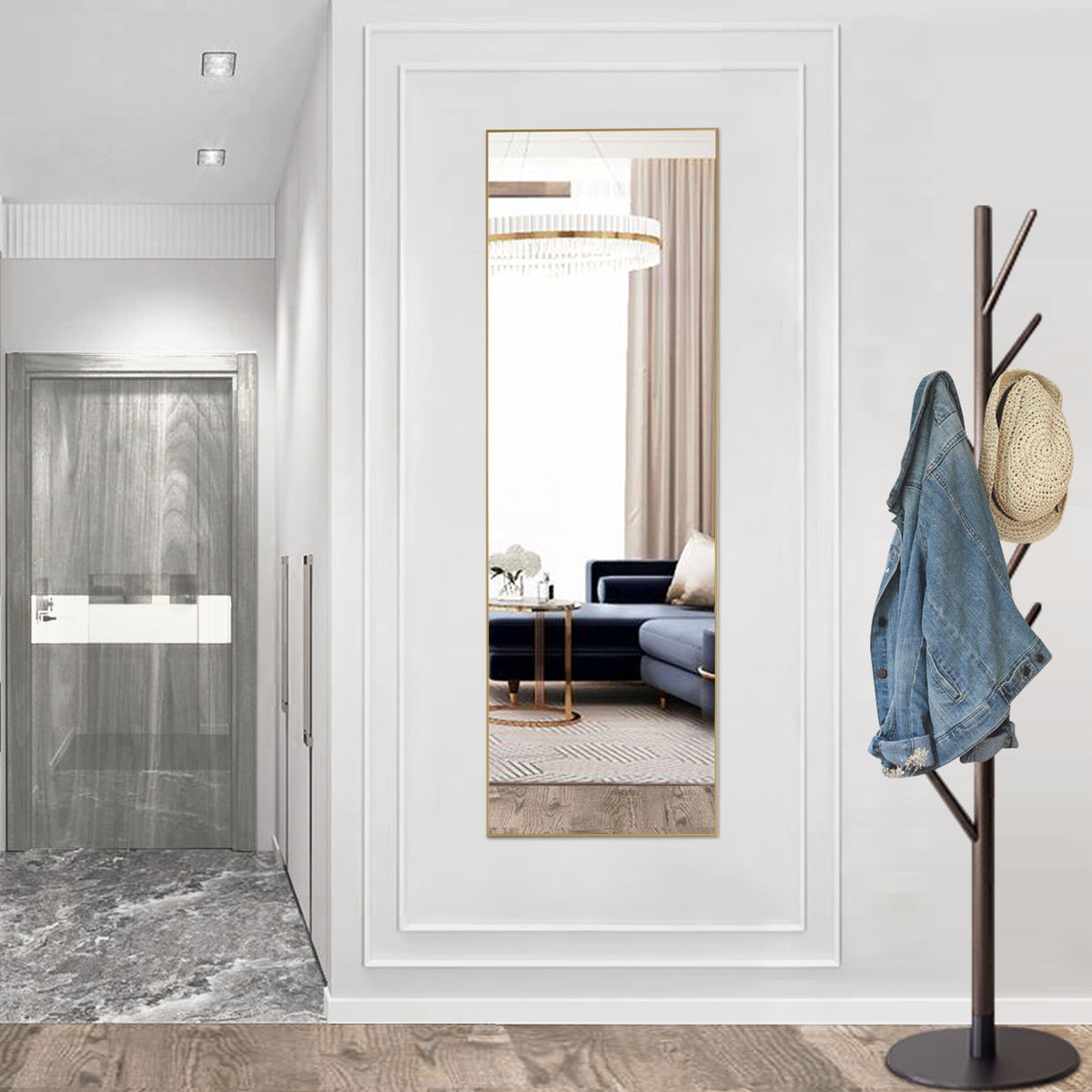 Arched Floor Standing Mirror