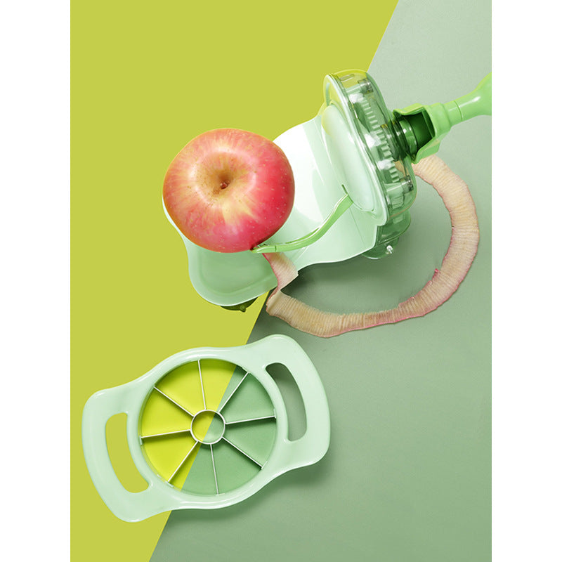 2-in-1 Hand-Crank Fruit Peeler & Cutter