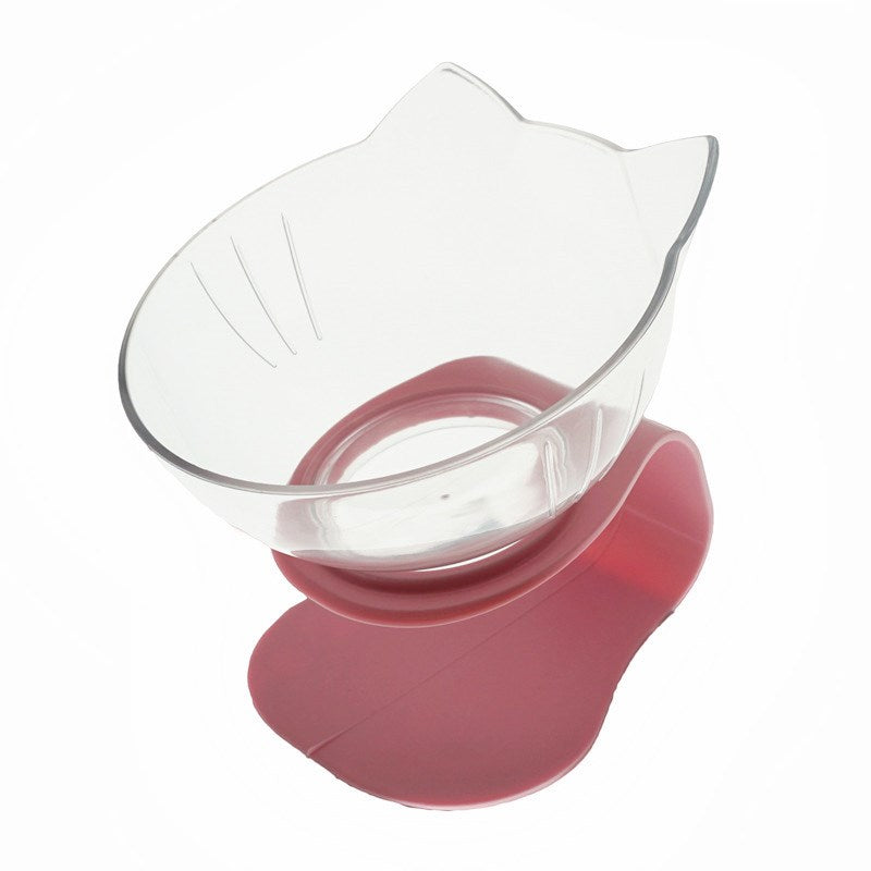 Elevated Cat Feeder with Clear Bowls