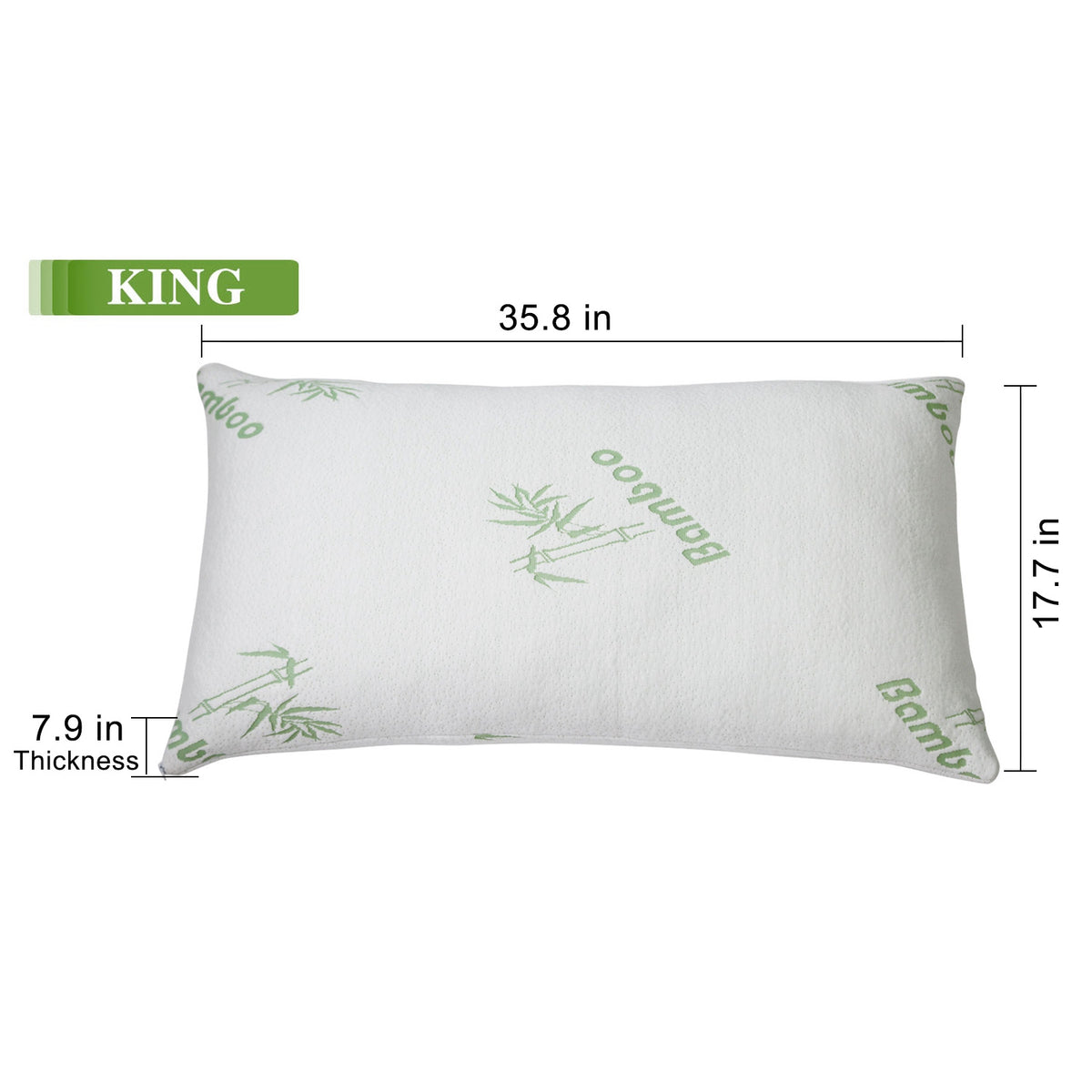 Shredded Memory Foam Pillow with Bamboo Cover