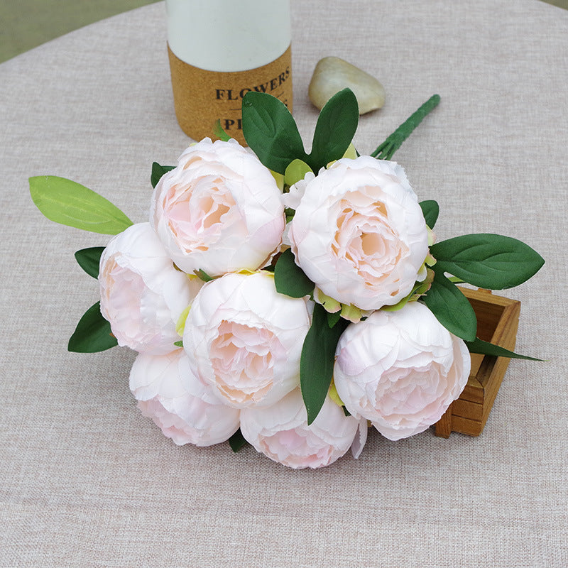 7-Head Silk Peony Stem