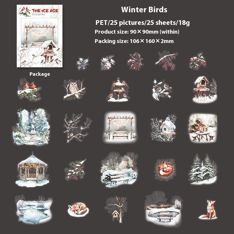 Winter Animal Journal Stickers