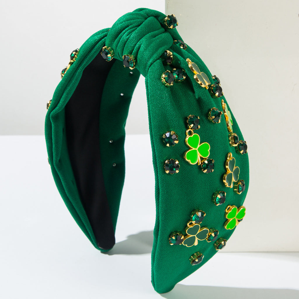 Rhinestone Clover Headband
