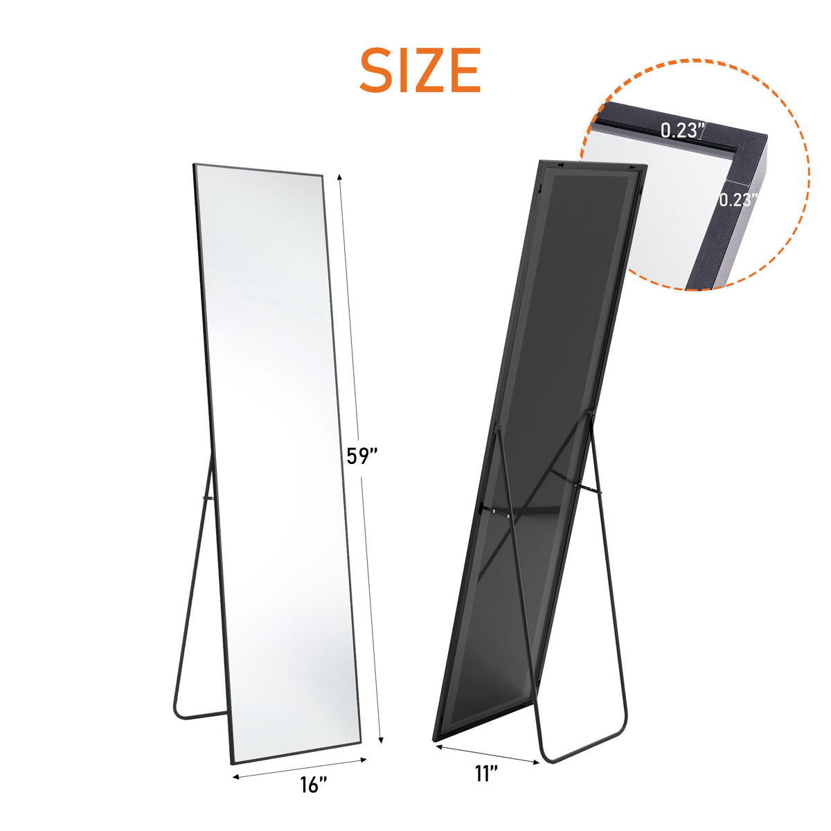 Arched Floor Standing Mirror