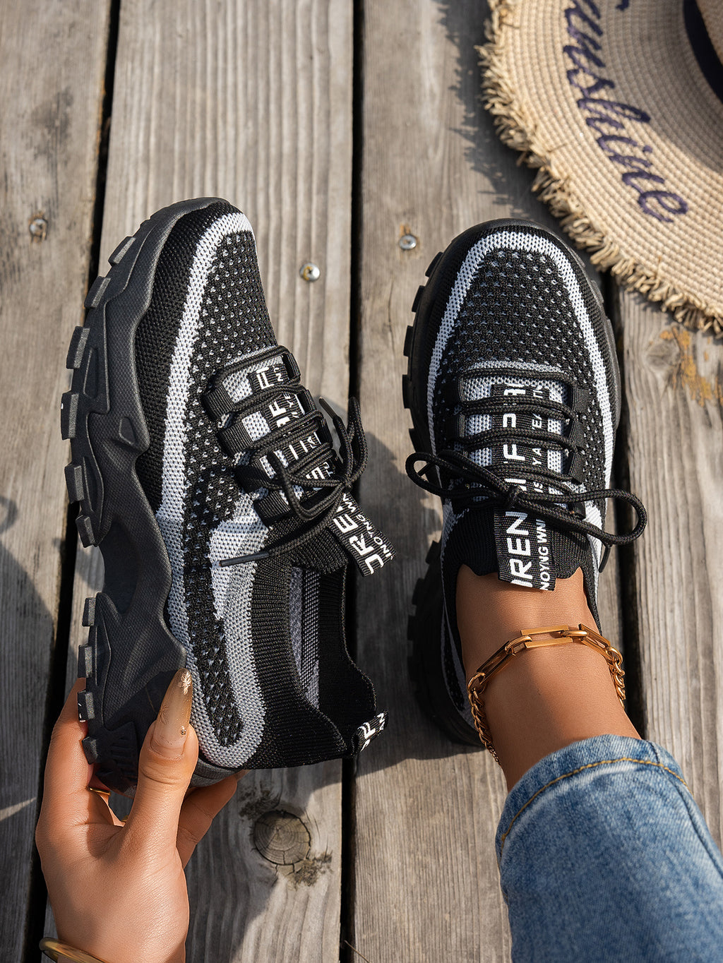 Breathable Knit Walking Sneakers