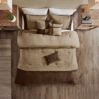 7-Piece Faux Suede Comforter Set