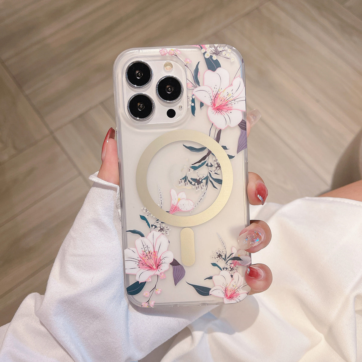 Frosted Flower Magnetic Case