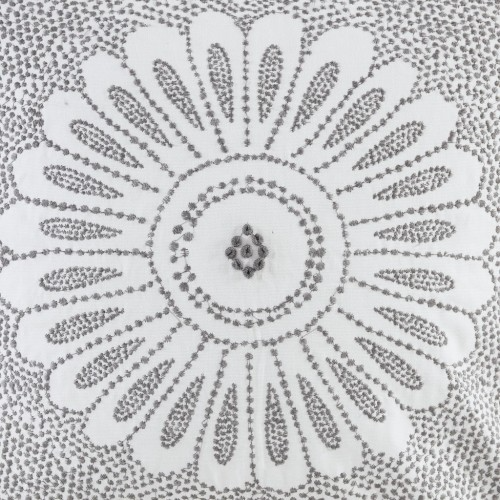 Embroidered Cotton Throw Pillow