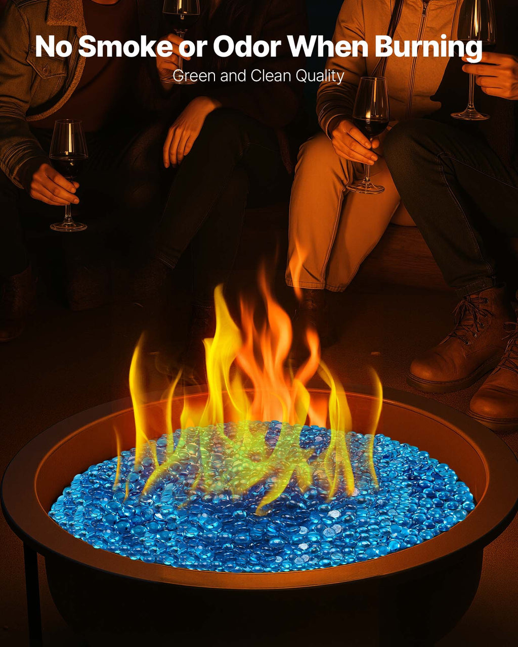 Fire Pit Glass Rocks (20 lb)