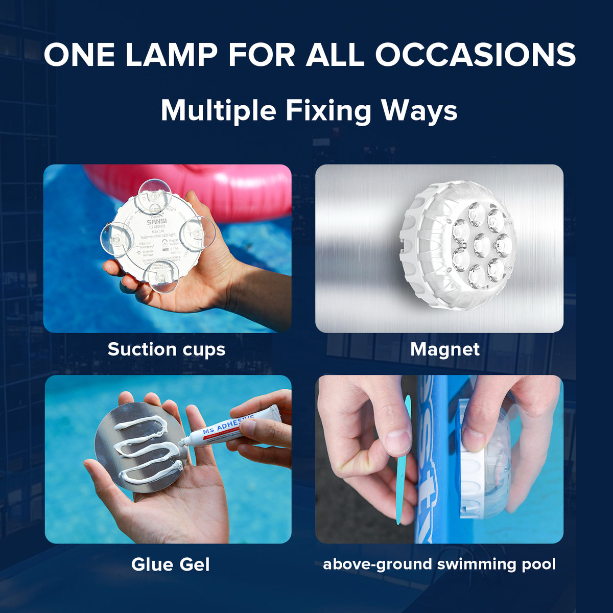 Rechargeable RGB Pool & Pond Lights (2-Pack)