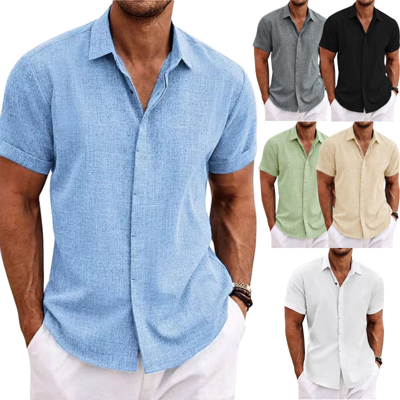 Men's Linen-Look Loose T-Shirt