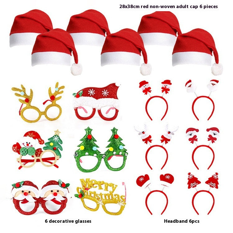 Christmas Party Glasses & Hat Set
