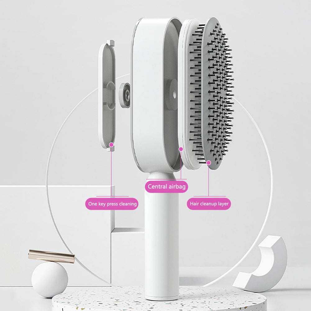 Self-Cleaning Cushion Hair Brush