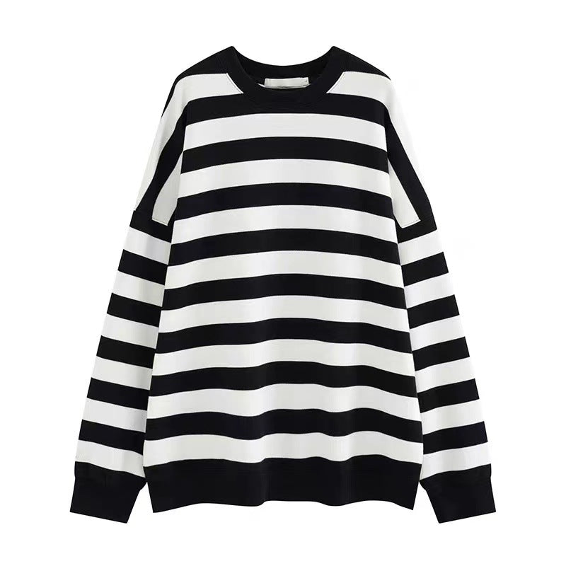 Women's Striped Cotton Sweatshirt