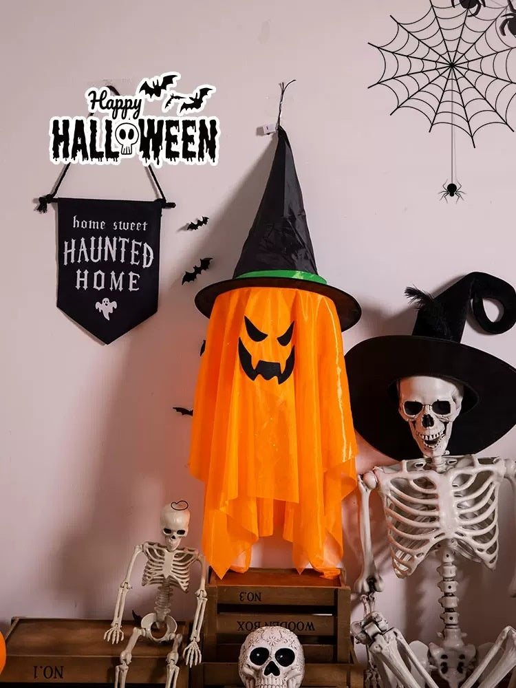 Glowing Ghost Wizard Hat Decor