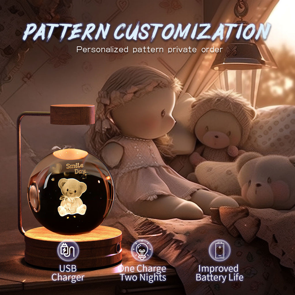 3D Crystal Ball Night Light