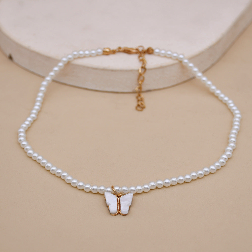 Pearl Butterfly Choker