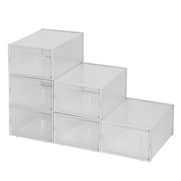 Stackable Clear Shoe Boxes (6 pcs)