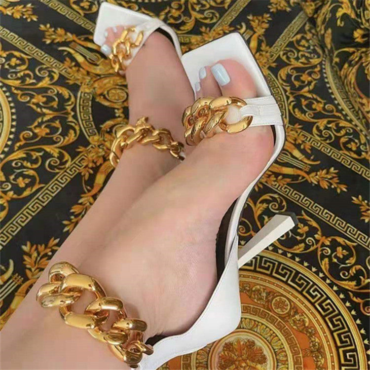 Women's Square-Toe Stiletto Sandals