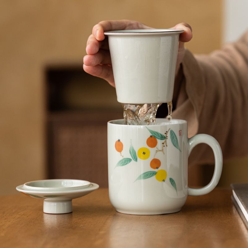 Hand-Painted Loquat Mug