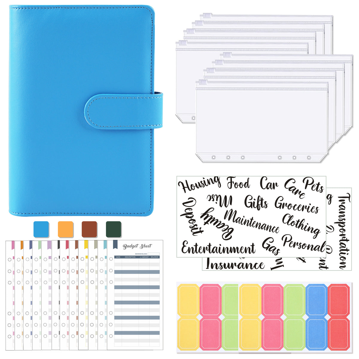 A6 Budget Binder with Cash Envelopes