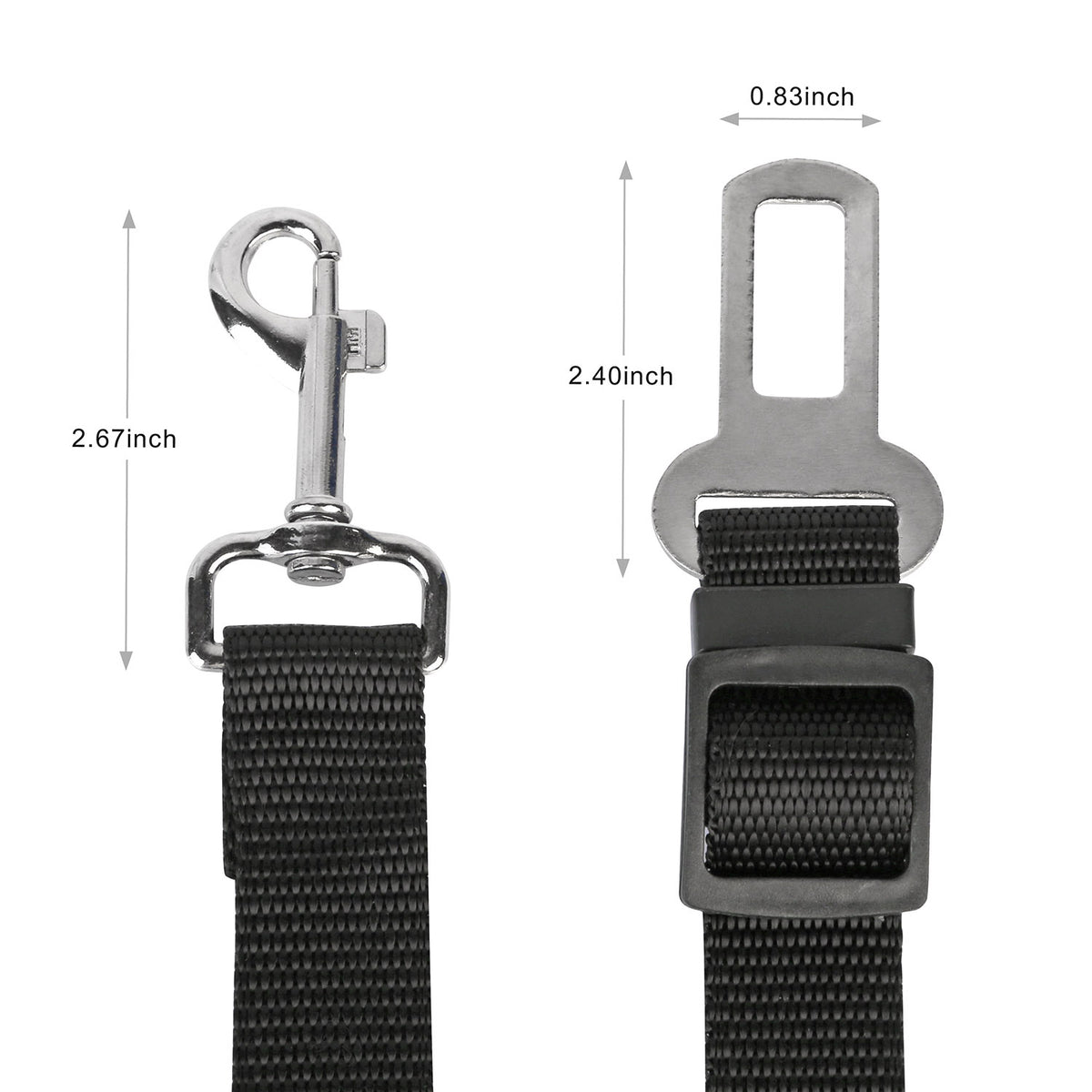 Pet Car Seat Belt Leash (2-Pack)