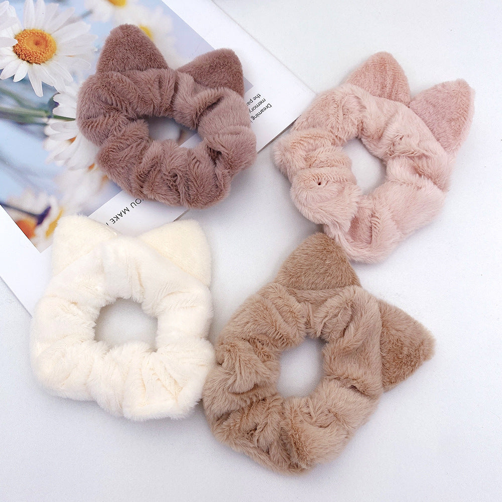 Cat Ear Plush Scrunchie