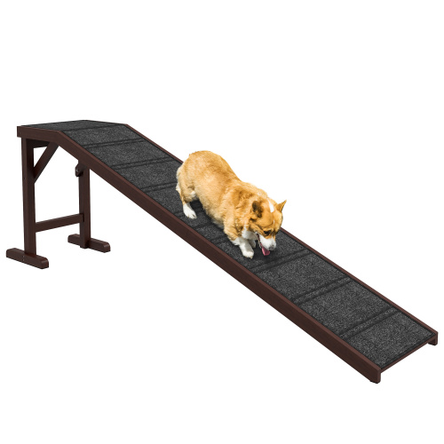 Carpeted Pet Ramp for Beds