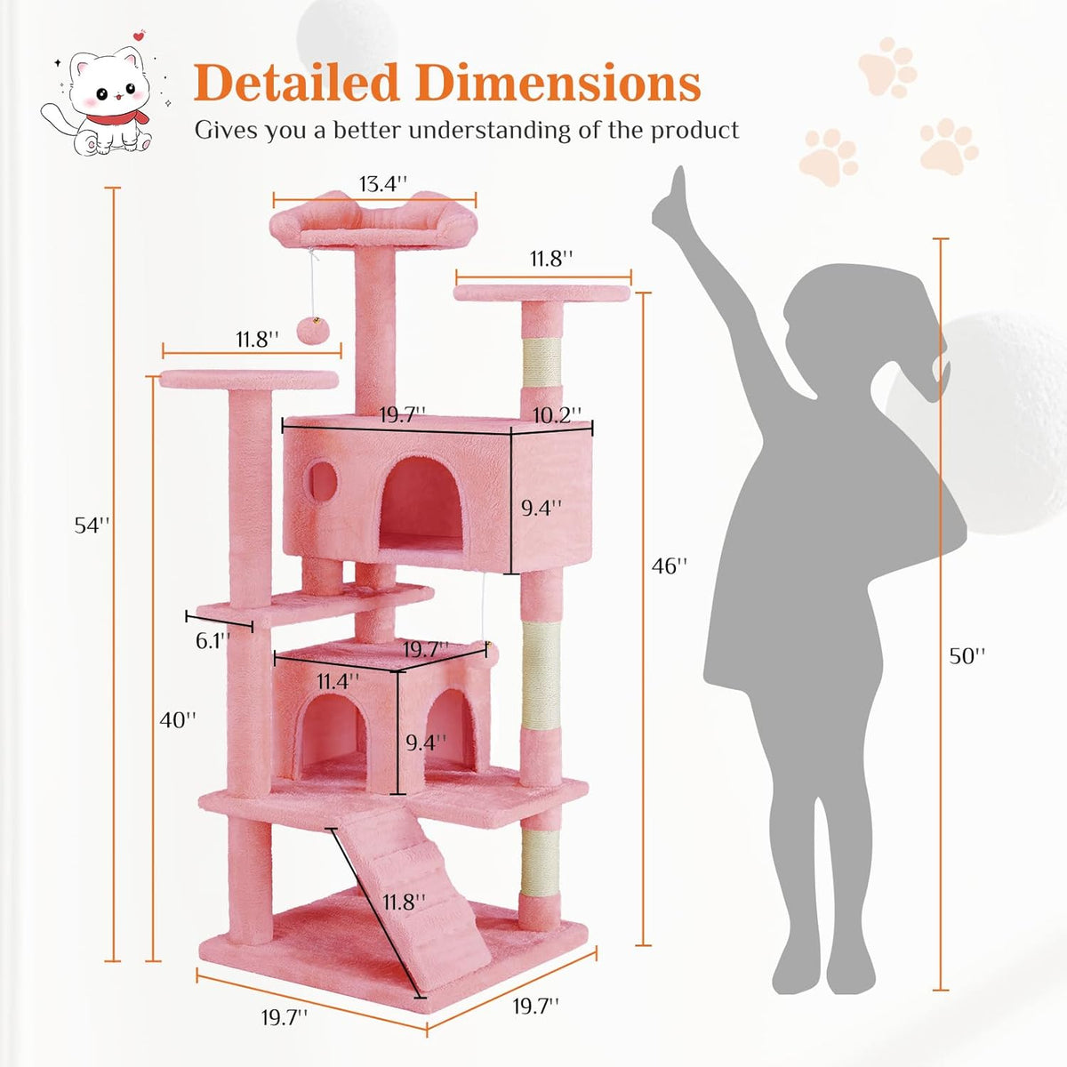54-Inch Multi-Level Cat Tree